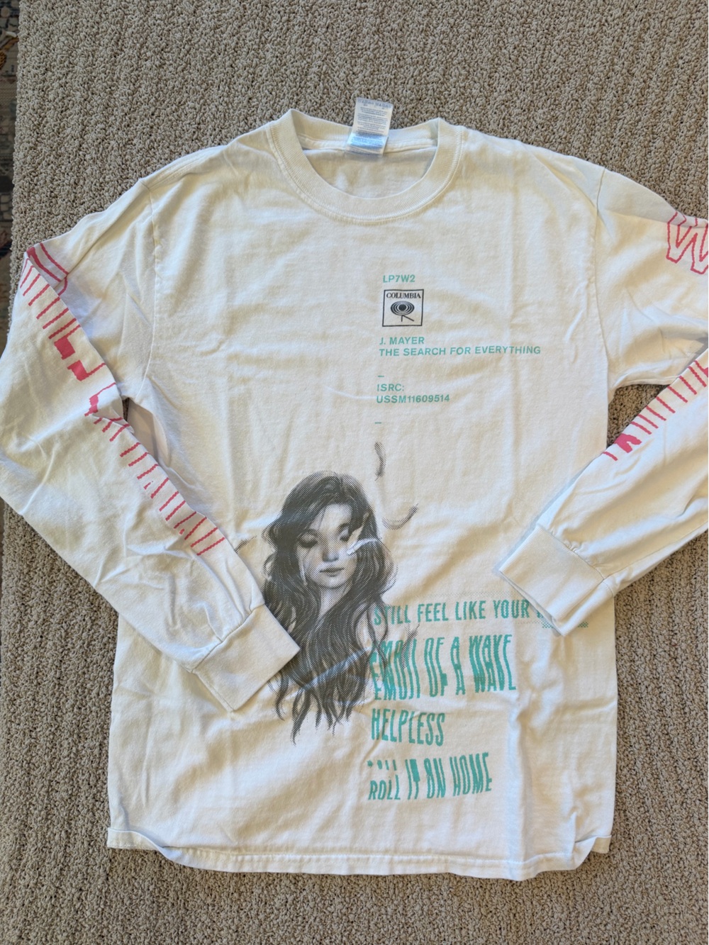 John Mayer “The Search for Everything” Wave Two Long Sleeve Tee – Size Small